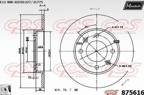 Maxtech 875616.0080 - Discofreno autozon.pro