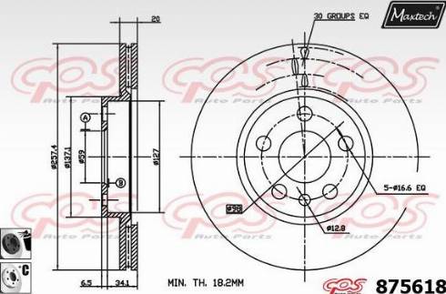 Maxtech 875618.6060 - Discofreno autozon.pro