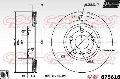 Maxtech 875618.0060 - Discofreno autozon.pro