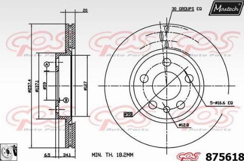 Maxtech 875618.0080 - Discofreno autozon.pro