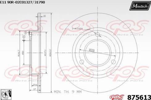 Maxtech 875613.0080 - Discofreno autozon.pro