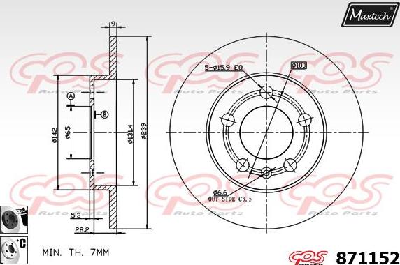 Maxtech 875613 - Discofreno autozon.pro