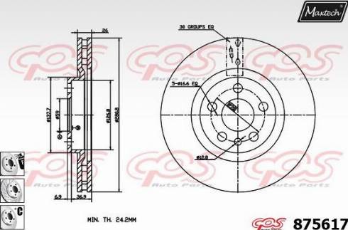 Maxtech 875617.6980 - Discofreno autozon.pro