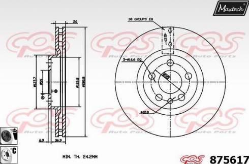 Maxtech 875617.6060 - Discofreno autozon.pro