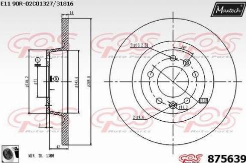 Maxtech 875639.0060 - Discofreno autozon.pro