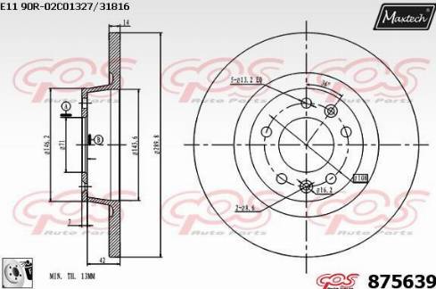 Maxtech 875639.0080 - Discofreno autozon.pro