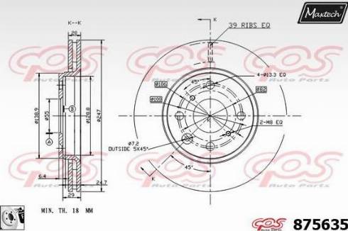 Maxtech 875635.0080 - Discofreno autozon.pro