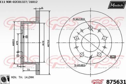 Maxtech 875631.0060 - Discofreno autozon.pro