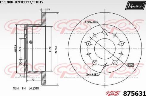 Maxtech 875631.0000 - Discofreno autozon.pro