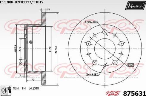 Maxtech 875631.0080 - Discofreno autozon.pro