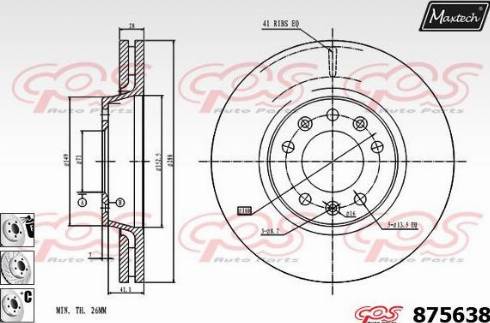 Maxtech 875638.6980 - Discofreno autozon.pro