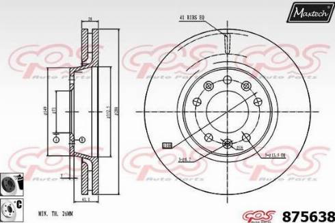 Maxtech 875638.6060 - Discofreno autozon.pro