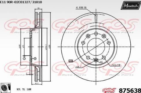 Maxtech 875638.0060 - Discofreno autozon.pro