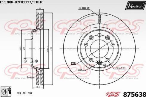 Maxtech 875638.0080 - Discofreno autozon.pro