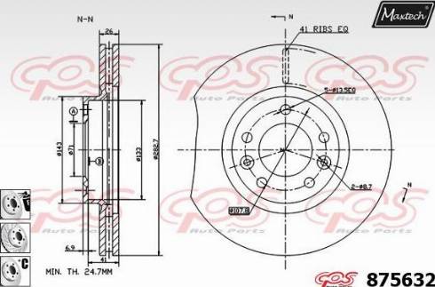 Maxtech 875632.6980 - Discofreno autozon.pro