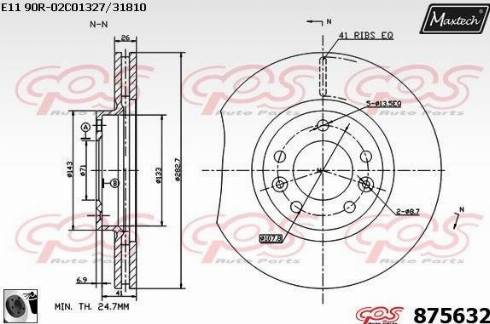 Maxtech 875632.0060 - Discofreno autozon.pro