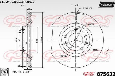 Maxtech 875632.0080 - Discofreno autozon.pro