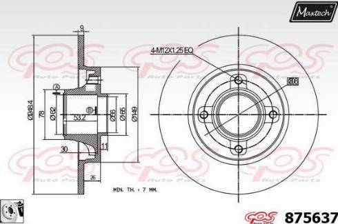 Maxtech 875637.0085 - Discofreno autozon.pro