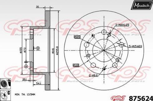 Maxtech 875624.6060 - Discofreno autozon.pro