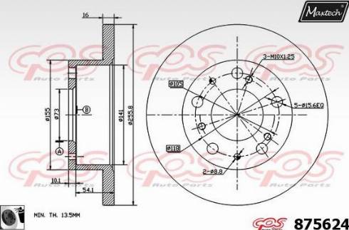 Maxtech 875624.0060 - Discofreno autozon.pro