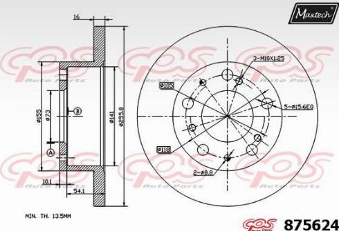 Maxtech 875624.0000 - Discofreno autozon.pro