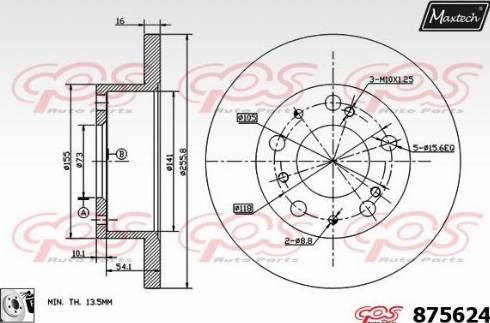 Maxtech 875624.0080 - Discofreno autozon.pro