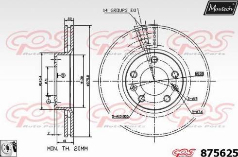 Maxtech 875625.0080 - Discofreno autozon.pro