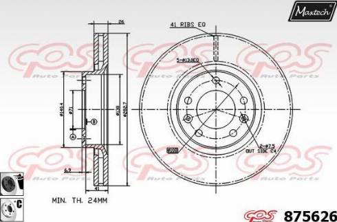 Maxtech 875626.6060 - Discofreno autozon.pro