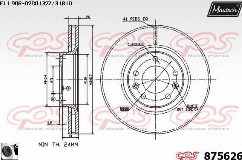 Maxtech 875626.0060 - Discofreno autozon.pro