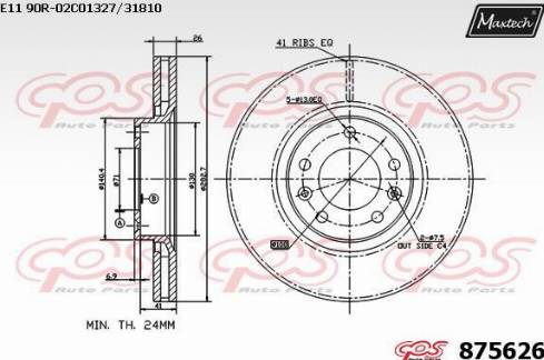 Maxtech 875626.0000 - Discofreno autozon.pro