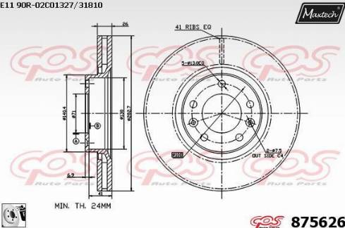 Maxtech 875626.0080 - Discofreno autozon.pro