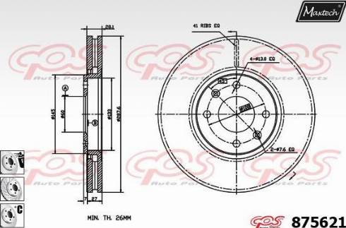 Maxtech 875621.6980 - Discofreno autozon.pro