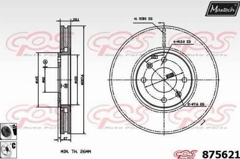 Maxtech 875621.6060 - Discofreno autozon.pro