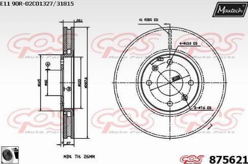 Maxtech 875621.0060 - Discofreno autozon.pro