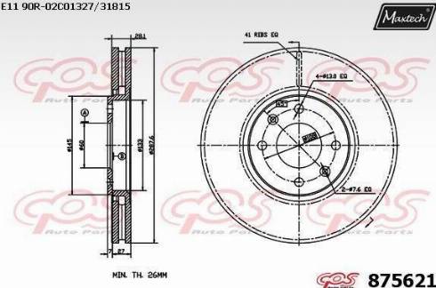 Maxtech 875621.0000 - Discofreno autozon.pro