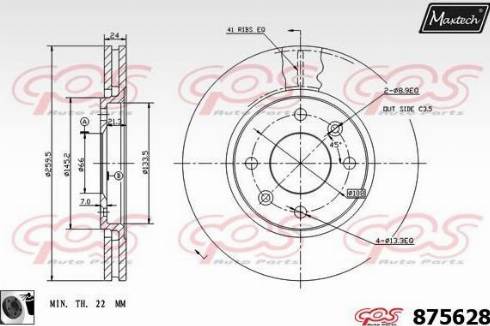 Maxtech 875628.0060 - Discofreno autozon.pro