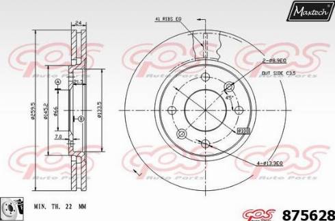 Maxtech 875628.0080 - Discofreno autozon.pro