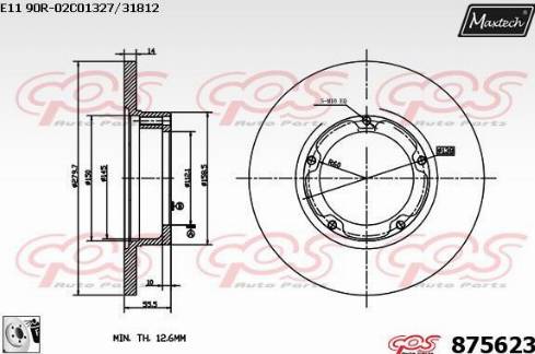 Maxtech 875623.0080 - Discofreno autozon.pro