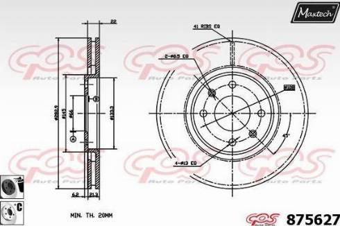 Maxtech 875627.6060 - Discofreno autozon.pro