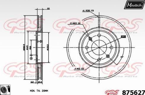 Maxtech 875627.0060 - Discofreno autozon.pro