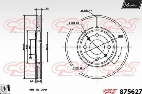 Maxtech 875627.0080 - Discofreno autozon.pro