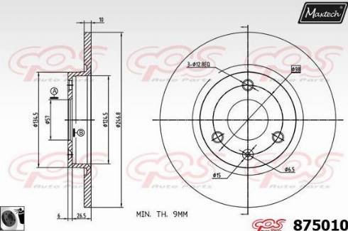 Maxtech 875010.0060 - Discofreno autozon.pro