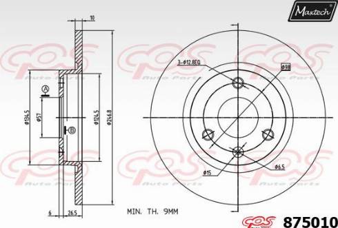 Maxtech 875010.0000 - Discofreno autozon.pro