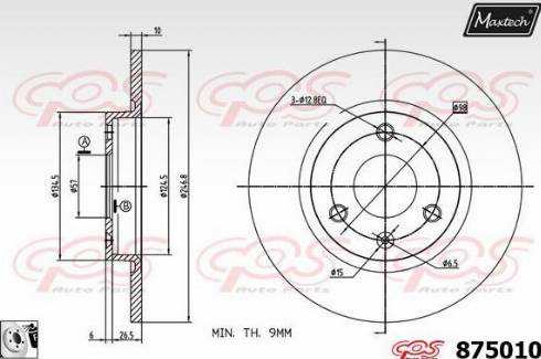 Maxtech 875010.0080 - Discofreno autozon.pro