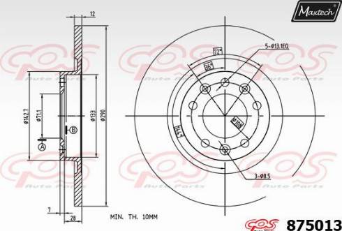 Maxtech 875013.0000 - Discofreno autozon.pro