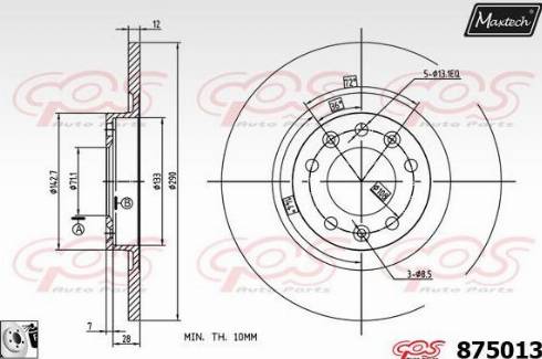 Maxtech 875013.0080 - Discofreno autozon.pro