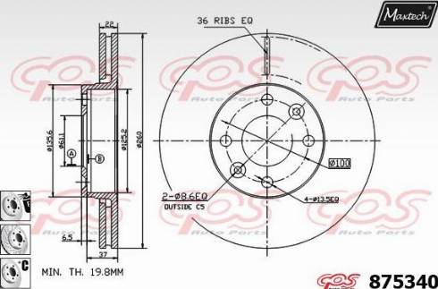 Maxtech 875340.6980 - Discofreno autozon.pro