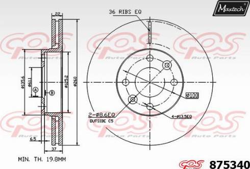 Maxtech 875340.0000 - Discofreno autozon.pro