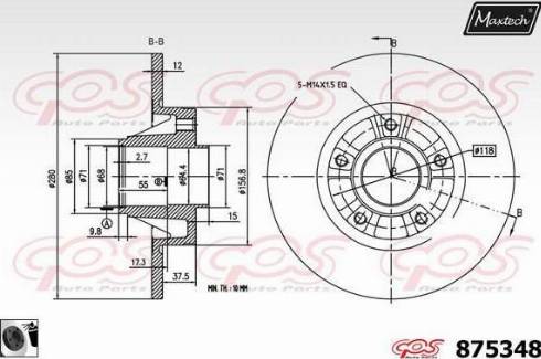 Maxtech 875348.0061 - Discofreno autozon.pro