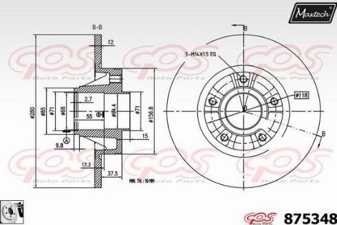 Maxtech 875348.0081 - Discofreno autozon.pro